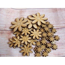 LaserCut Daisy Mixed size Pack of 50