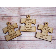 Laser Cut Daddy My Life Jigsaw 50mm