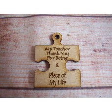 Laser Cut Jigsaw My Teacher 50mm Pack 3