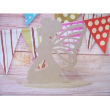 4mm MDF Sitting fairy with butterfly wings 
