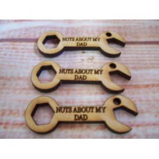 MDF Mini Nuts about Dad Spanner PK5