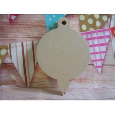 3mm Thick MDF Shaped bauble with loop
