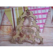 Personalised Unicorn Christmas tree shape 150mm D1