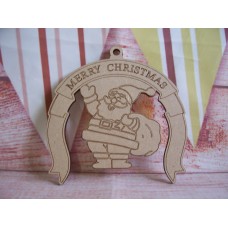 Laser Cut Santa  Plaque 100mm