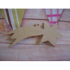 3mm  MDF Shooting Star with hanging loop 150mm