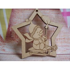 Laser cut  Snowman and Star Pack of 5