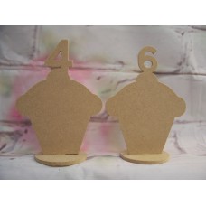 4mm Thick MDF Cupcake with age on top and base