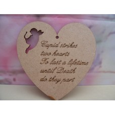Sentiment Heart Cupid Strikes 100mm 