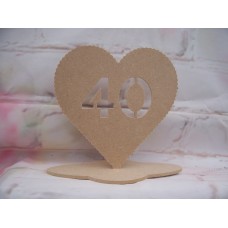4mm MDF Standing Heart age 40