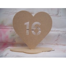 4mm MDF Standing age heart age 16