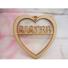 3mm MDF Sister Heart 125mm