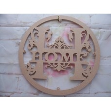 4mm MDF Home Hoop Monogram 400mm