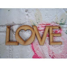 3mm MDF Love Plaque starts at 100mm