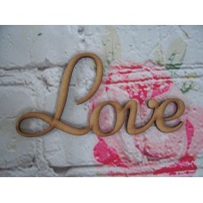 MDF Love Plaque Script Font Starts at 100mm