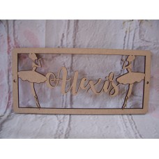 Ballerina Door Plaque Personalised