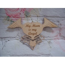 3mm MDF Angel wings My Mum