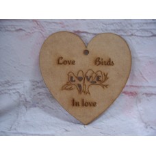 Love Birds Heart 120mm