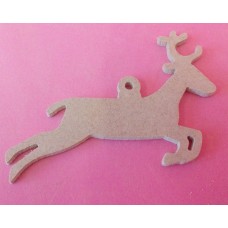 4mm Thick MDF Leaping reindeer with loop starts at 100mm