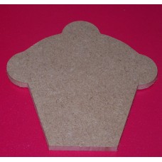 3mm MDF  Cupcake 70mm in size pack of 5