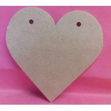 3mm MDF Heart with holes  200mm in size QTY 5