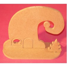4mm Thick MDF ELF House with tree pack of 3