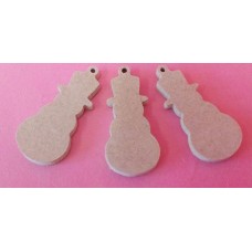 4mm Thick MDF Snowmen 50mm size pack of 5