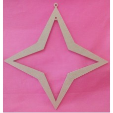 4mm Thick MDF Star with center hanging hole 300mm
