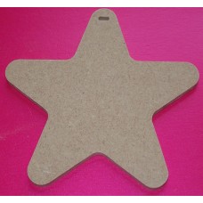 4mm MDF Star with rounded ends with ribbon slot 100mm in size pack of 3
