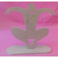 4mm Thick MDF Standing Spider man plaque 150mm tall