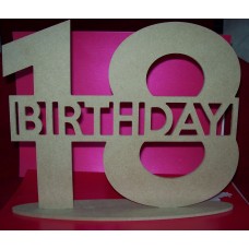 4mm Thick MDF Birthday plaque ( any double number) 220mm tall 4mm Thick MDF Birthday plaque ( any double number) 220mm tall
