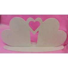 Double heart on a base 400mm wide