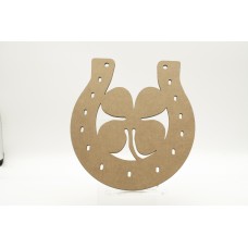  MDf Horse shoe with clover leaf