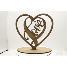 Standing LOVE Heart Plaque 