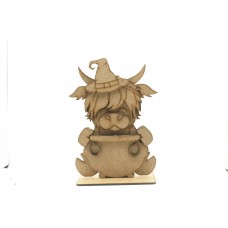 Halloween  Witch  Highland Cow 