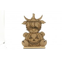 Halloween Pumpkin Highland Cow 