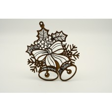 Christmas Bells and Holly Plaque 15cm