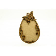 Layered Easter Egg  Butterfly scroll  150mm
