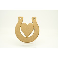 MDF Horse Shoe with heart  Starts at 50mm
