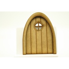 3mm MDF Grooved Fairy door with round window pack of 4